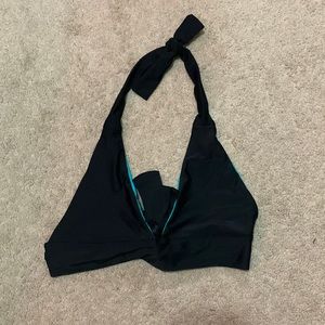 Black halter bikini top